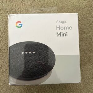 New in box sealed Google Home mini. Powered by Google assist.  Charcoal color